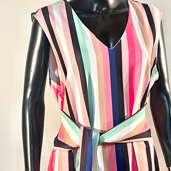 New York & Company Pink and Black Striped Dress. Size XL -NWOT - Picture 8 of 10